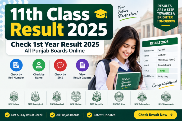 11th Class Result 2025 – Check 1st Year Result 2025 All Punjab Boards Online