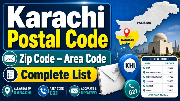 Karachi Postal Code 2026 – Complete Area-Wise ZIP Code List